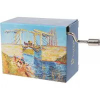 Fridolin muziekdoos Van Gogh Brug van Langlois 4,5 x 6 x 3 cm