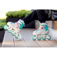Raven Lia Mint 3-in-1 skates/rollers, maat 34-37, LED-wiel