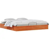vidaXL Ottoman bedframe met opbergruimte Wasbruin 180 x 200 cm