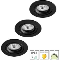 Lybardo - Lage Inbouwspots - 3-pack - 5W - Dim to warm - Waterdicht - Spotjes Inbouw