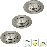 Lybardo - Lage Inbouwspots - 3-pack - 5W - Dimbaar - Waterdicht - Spotjes Inbouw