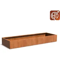 HetTuinstel.nl Cortenstaal plantenbak 300x100x40cm - Zonder bodem