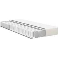 vidaXL Bedmatras met matras Crème 90 x 200 cm Stof
