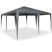 vidaXL Partytent Wit 400 x 400 x 266 cm Polyethyleen en Staal
