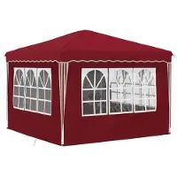 vidaXL Pop-up Feesttent 288 x 288 x 245 cm Bordeauxrood Oxford Stof