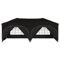 vidaXL Opklapbare feesttent 575 x 288 x 245 cm, zwart, Oxford-stof