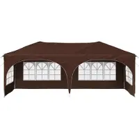 vidaXL Pop-up Feesttent 575 x 288 x 245 cm Bruin Oxford Stof