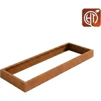HTDesign (Het Tuinstel) Cortenstaal plantenbak 300x80x20cm - 2mm dik - Zonder bodem -