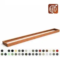 HTDesign (Eigen merk) Cortenstaal plantenbak 300x40x20cm - 2mm dik - Zonder bodem - HTDesign