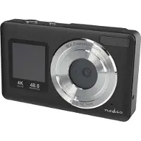 Nedis digitale fotocamera PCAM2530BK zwart - 48 MPixel - 4K@30fps - dubbel scherm
