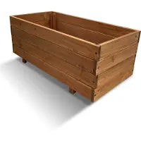 IvoQ Houten Plantenbak – 80 x 40 x 32 cm – FSC Hout – Voor Groenten, Bloemen & Kruiden – Met Drainage en Vlieszak – Voor Tuin & Balkon