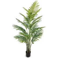 IvoQ Kunstpalm 150 cm – Levensechte Kunst Palmboom – Tropische Vibes zonder Gedoe – Voor Binnen en Buiten – Onderhoudsvrij – Nep Palmboom