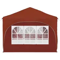 vidaXL Pop-up Feesttent 575 x 288 x 245 cm Terracotta Oxford Stof