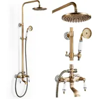 Unyqoos Retro douchesysteem met regendouche in verstelbare vintage stijl