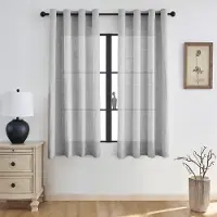 Unyqoos Elegante grijze gordijnen met linnenlook en oogjes voor stijlvolle kamers