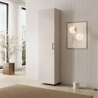 Meubella - Inverly - Schoenenkast - Beige - 46x33x185 cm