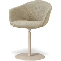Nolon Niva-Otis Draaibare Tulp Eetkamerstoel Taupe Melange - Beige Onderstel - Armstoel - Japandi