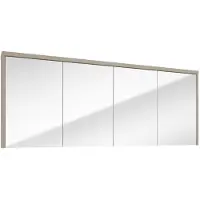 Fontana Basic spiegelkast 157cm met 4 deuren taupe