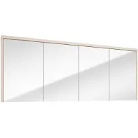 Fontana Basic spiegelkast 157cm met 4 deuren warm linnen
