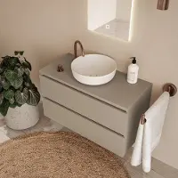 Fontana Proma badkamermeubel 100cm zonder kom taupe