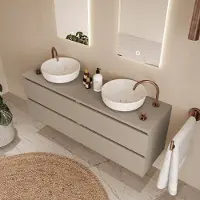 Fontana Proma badkamermeubel 160cm zonder kommen taupe