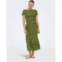 ONLY Zomerjurk 'ONLMolly' olijfgroen / wit