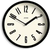 OEM Wandklok voor de jacuzzi | Kleine, retro, ronde klok | 20 cm | Zwart | Gemakkelijk leesbare cijfers | Ideaal voor keuken, kantoor, kinderkamer, grote of kleine ruimtes
