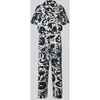 OUI Jumpsuit met all-over bloemenmotief