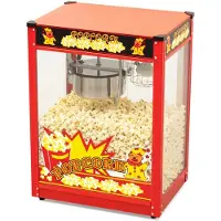 HCB - Professionele Popcorn machine - 230V - Popcornmachine - Rood - Horeca Popcornmaker - 14.9 kg - 6244