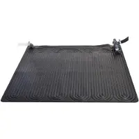 Markenlos Zwarte zonnecollector mat voor opblaasbare zwembaden - 120cm x 120cm - Milieuvriendelijk