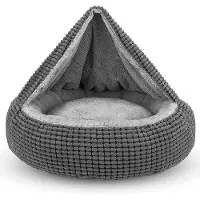 Markenlos Hondenmat - Antislip - Geschikt voor kleine en middelgrote honden - 1 stuk - Beige - Wasbaar - 66 x 66 x 15 cm