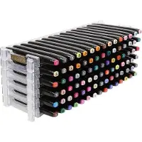 OEM Papierhouder/dispenser - 15 compartimenten (verdeeld in 6 vakken) - Bureauorganizer van kunststof - voor dagelijks gebruik thuis en op kantoor - heldere set van 6