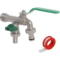 OEM Buitenkraan van messing, bestand tegen vorst, met een aansluiting van 1/2 inch, geschikt voor gebruik in de tuin, bij wasmachines en voor regentonnen.