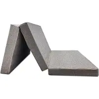Markenlos Schuimkussen voor campingmatras, 120 x 200 x 10 cm - Grijs