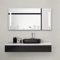 OEM Luxe badkamerspiegel met digitale klok en 4200K-verlichting, 120x60 cm
