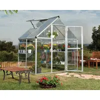 Palram - Canopia Tuinkas Hybrid 6x4 - Hybride - Zilver - 126x185x208cm