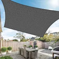 Markenlos Schaduwdoek 3x4 meter - HDPE, antracietkleur