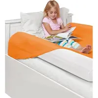 OEM Kinderbedbeschermer, inzetbaar, dubbele bescherming, geschikt voor kinderen vanaf 2 jaar, voor twee zijden, voor gebruik thuis of onderweg, wit, 122 x 18 x 10 cm