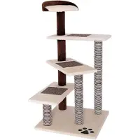 OEM Kartonnen krabpaal, 100 cm hoog - beige-bruin - robuust en duurzaam