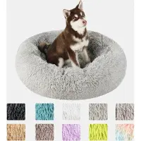 OEM XXL hondenbed - Groot hondenvoer, 100 cm - Asbeige