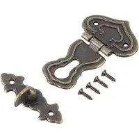 OEM Bronskleurige kastsloten, 63 x 48 mm, antiek design, set van 10.