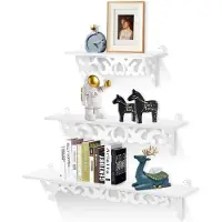 Azomor Set van 3 moderne en decoratieve wandplanken, geschikt voor elke ruimte