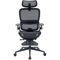 Sihoo B100 Ergonomische Bureaustoel met Voetsteun - Adaptieve Dynamische Lumbale Steun - Ademende Mesh - 2D Armsteunen - Zwart