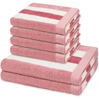 Ross Sonstiges 4 X handdoek 2 X douchehanddoek - in set 6 pack Doubleface Stripes