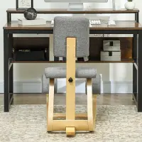 HAUSS SPOLE Kniekruk 51 x 84 x 93 cm - Ergonomische Kniehouder Met Schommelfunctie - Voor Thuiswerken En Meditatie - Polyester - Grijs