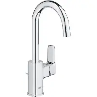 GROHE Dice L-Size Wastafelmengkraan – Met Trekwaste – Energiebesparend (ES) – Draaibare Uitloop – Chroom