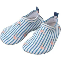 Fresk Zwemschoenen 19/20 -UV 50-bescherming – Antislip Strandschoenen – Quick Dry – Waterschoenen voor Kinderen – Elastische Pasvorm Jongens - Blauw - Stripes & Crabs