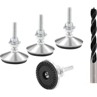 OEM Set van 4 verstelbare meubelvoeten met M10 schroef en metalen boor