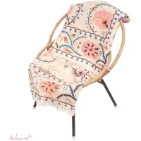 Imbarro Home & Fashion Plaid Dani – Katoen met Romantische Print – 130 x 170 cm