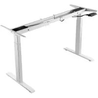 Vevor Elektrisch Verstelbaar Bureauframe - Zit Sta Onderstel Met Dubbele Motor - In Hoogte En Lengte Verstelbaar - Ergonomisch DIY Tafelframe - Wit